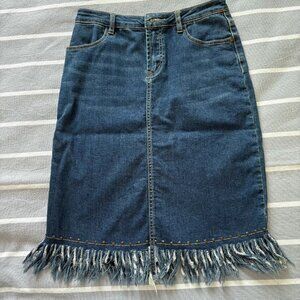 Blue denim skirt, S